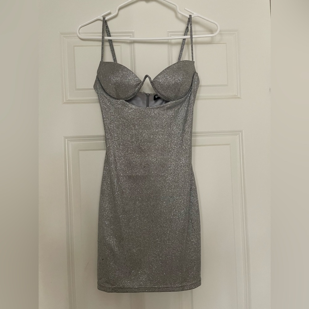 Babyboo Dresses Babyboo Fashion Silver Sparkle Dress